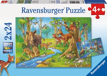 Ravensburger - Cute Forest Animals Puzzle 2x24 pieces