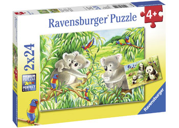Ravensburger - Sweet Koalas and Pandas Puzzle 2x24pc