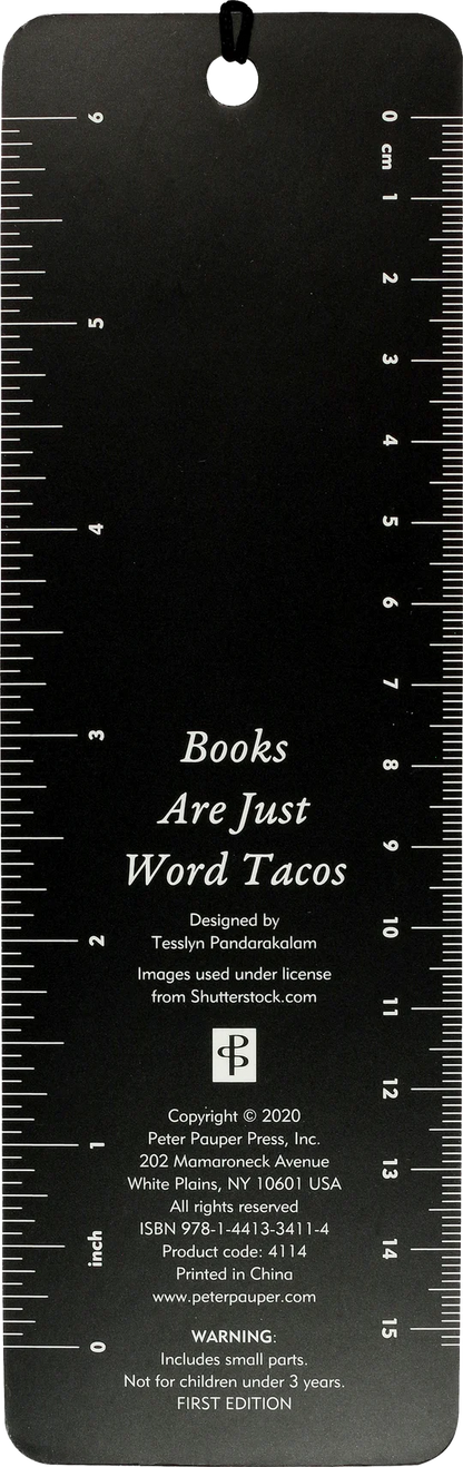 Books Are Just Word Tacos Beaded Bookmark